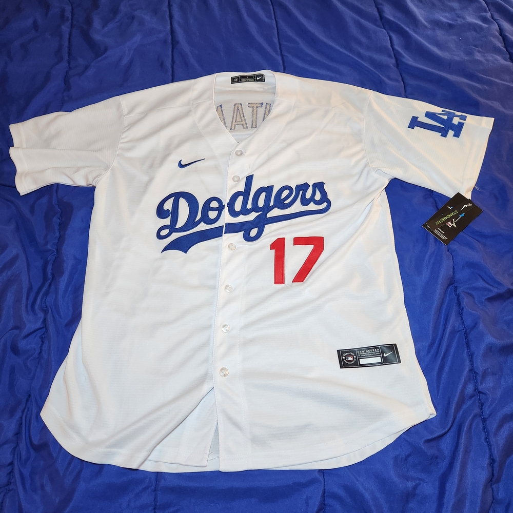 Shohei Ohtani #17 LA Los Angeles Dodgers White Jersey Size LG
